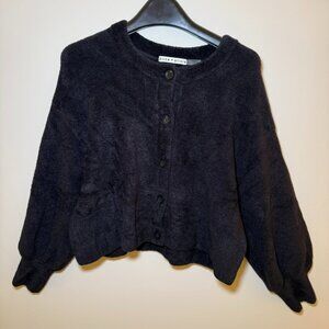 alice + olivia Women's Black Cardigan, Size Small